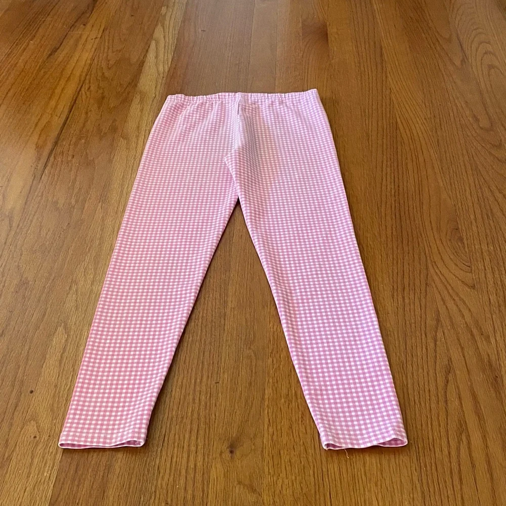 Ralph Lauren Beaded Logo Pique Polo Shirt and Matching Gingham Leggings Set